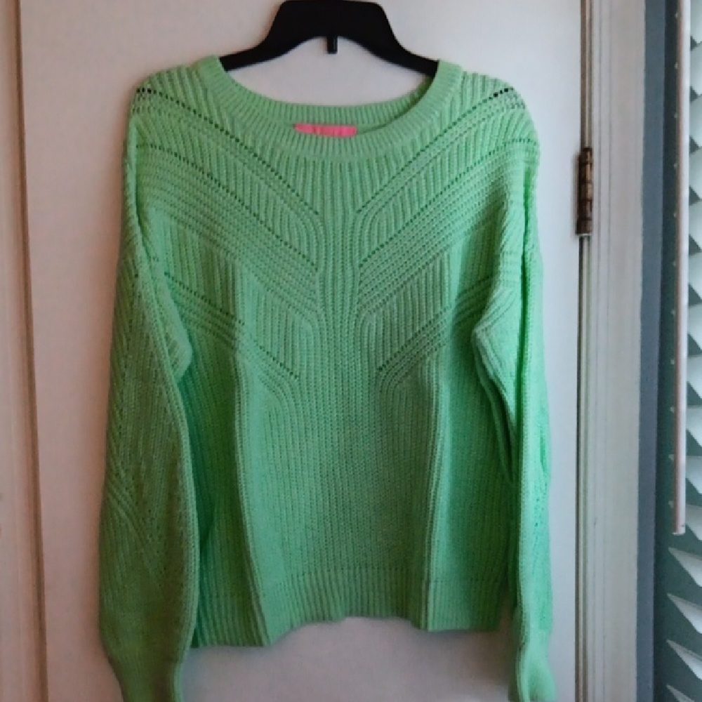 Lilly Pulitzer Lime Green Crew Neck Sweater